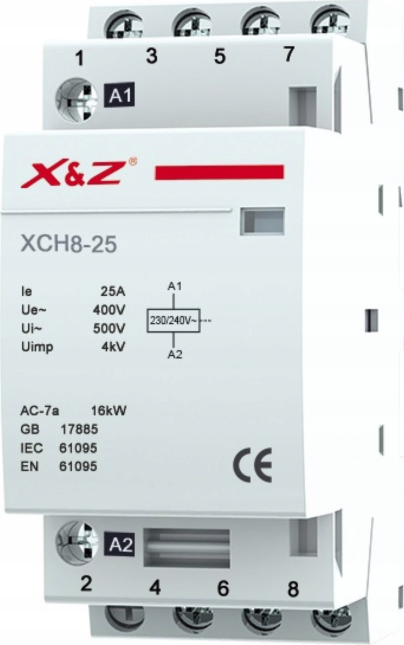 Finder Stycznik modułowy 1Z 1R 25A 230V AC/DC, funkcja Auto-On-Off, wskaźnik zadziałania + LED, 17,5mm 22.32.0.230.4540