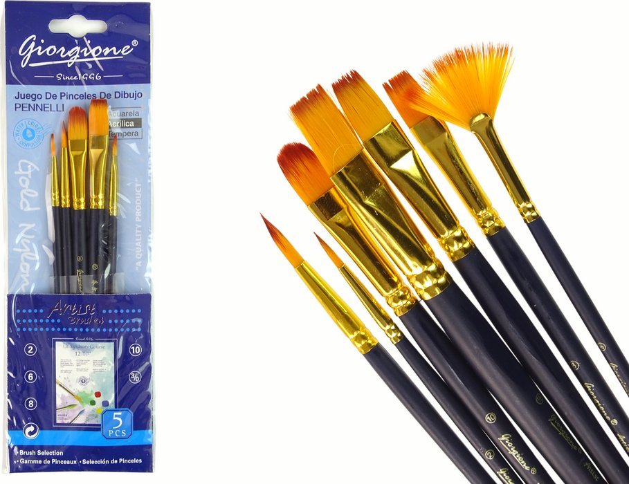 LeanToys Zestaw Artysty Pędzle 7 Kształtów