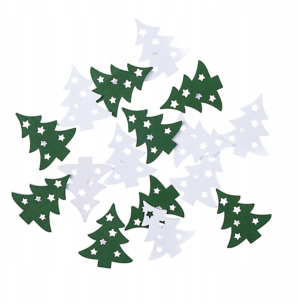 Choinki samoprzylepne z drewna 16szt