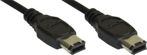 InLine Firewire 6-pin - Firewire 6-pin, 0.5m, Czarny (34055)