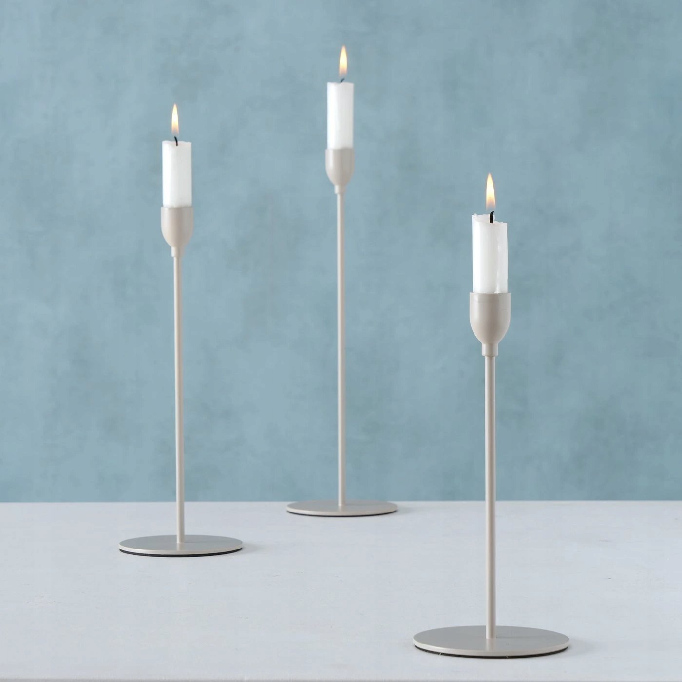 Boltze Metalowe świeczniki na świece obiadowe, MALTE