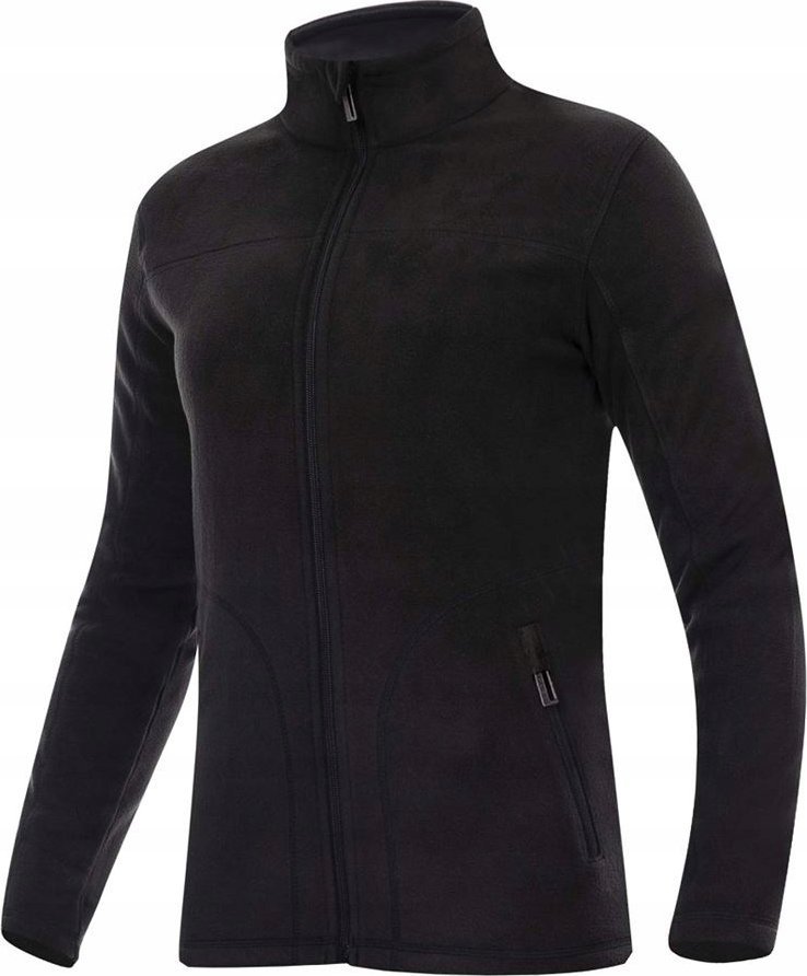 Ardon JOFLEX - Damska bluza polarowa stójka 2 kieszenie ozdobne płaskie ozdobne 100% poliester fleece, 280 g/m2 - czarny H2216 M