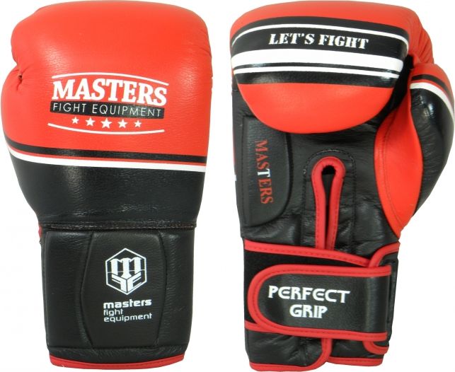 Masters Fight Equipment Rękawice bokserskie RBT-LF 14 oz czarno-czerwone
