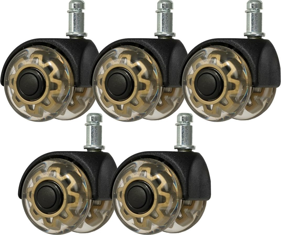 Kółko do taboretu Roll Speed Duo na wcisk zestaw 5 sztuk