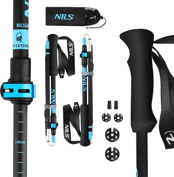 Kijki trekkingowe Nils Aluminiowe TK8604 regulwoane 38,5-135cm