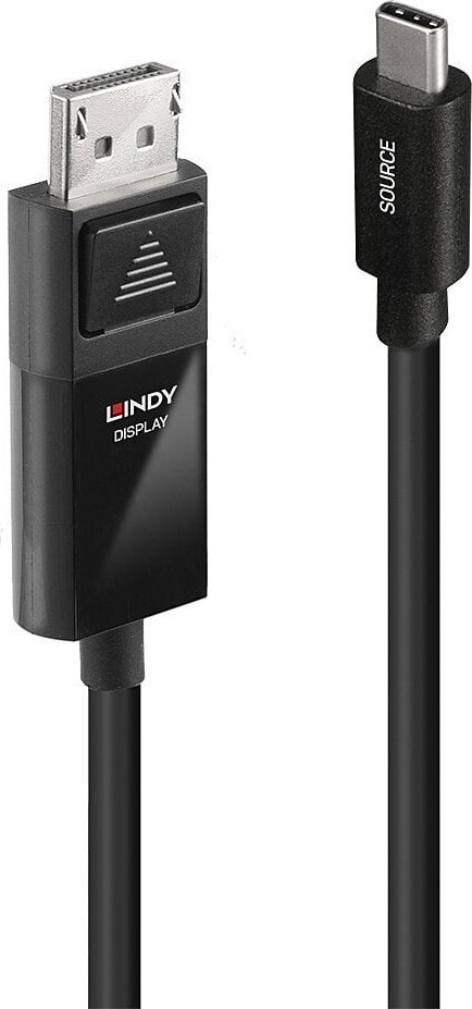 Kabel USB Lindy USB-C - DisplayPort 1 m Czarny (43341)