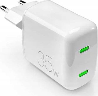 Ładowarka Puro PURO MiniPro Wall Charger GaN - Ładowarka sieciowa 2 x USB-C 35W PD (biały)