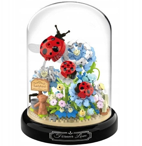 Klock Konstrukcyjne Kompozycja Kwiatowa Z Biedronkami W Kopule 596 el.