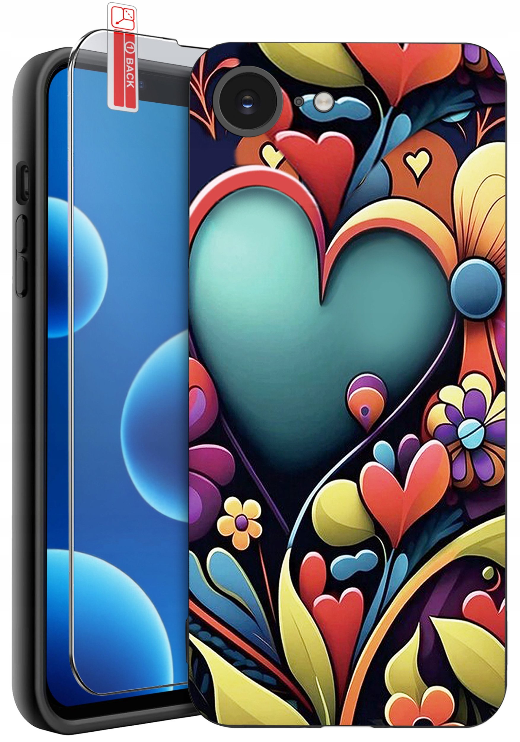 ETUI do iPhone 16e | WZORY | SILIKONOWE MATT CASE + SZKŁO 9H