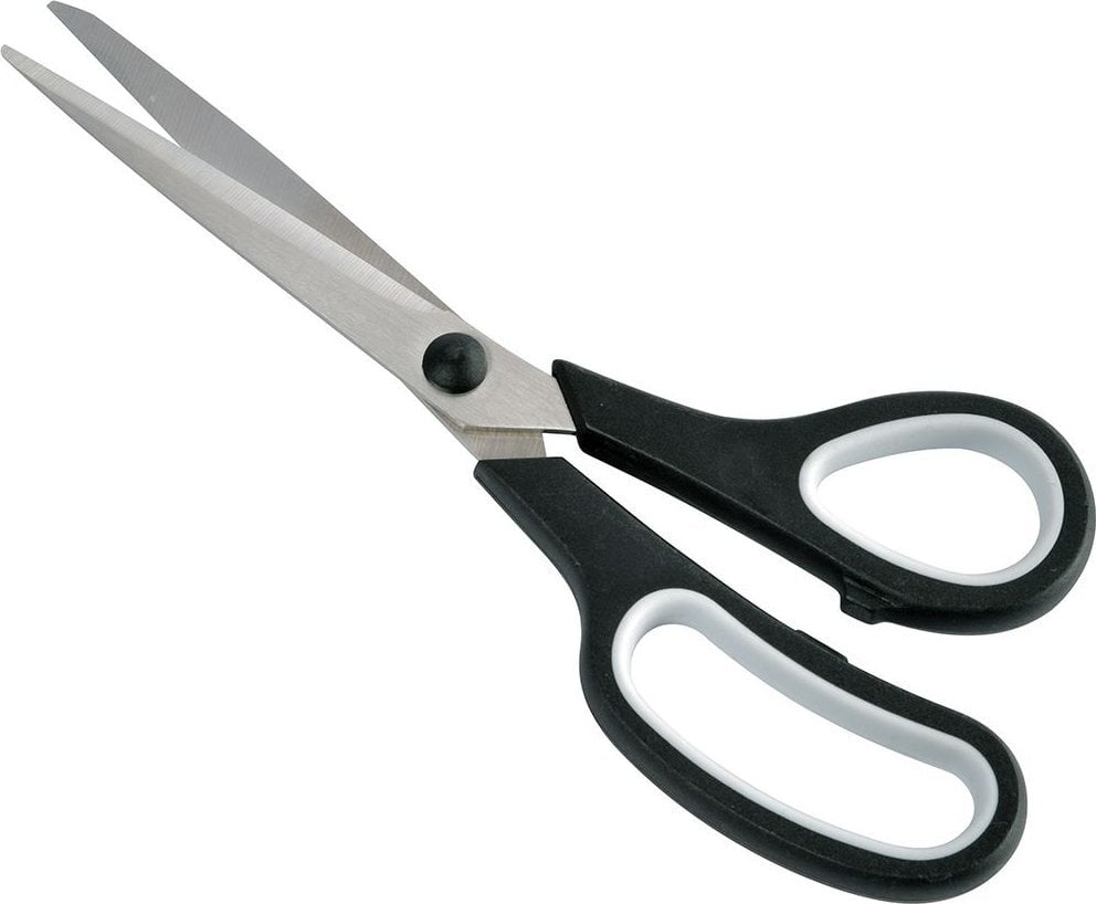 Stickn Saks bnt/Office sort/grå 215mm blad: 115mm soft gummigreb