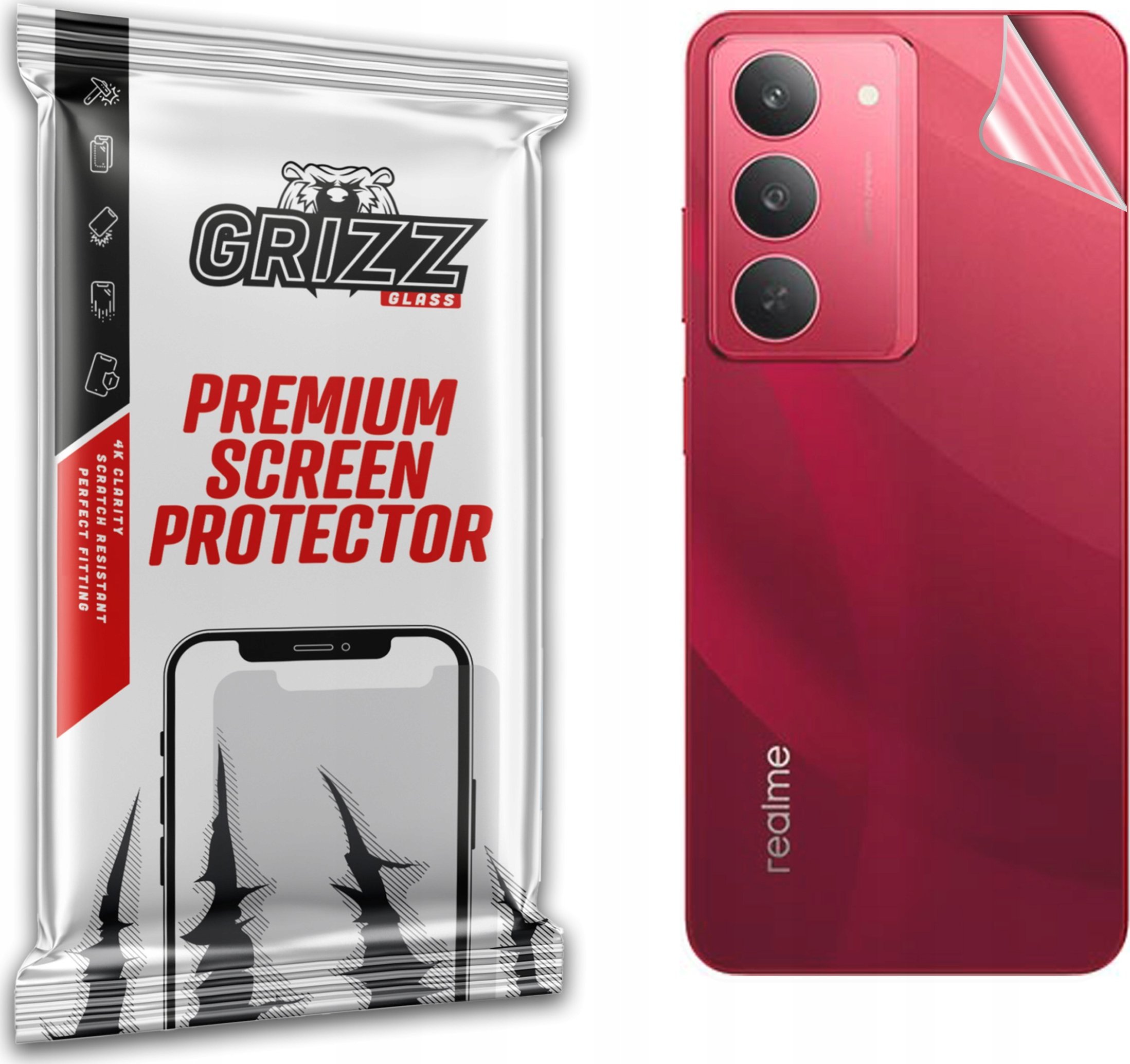 Folia na tył GrizzGlass SatinSkin do Realme 14x