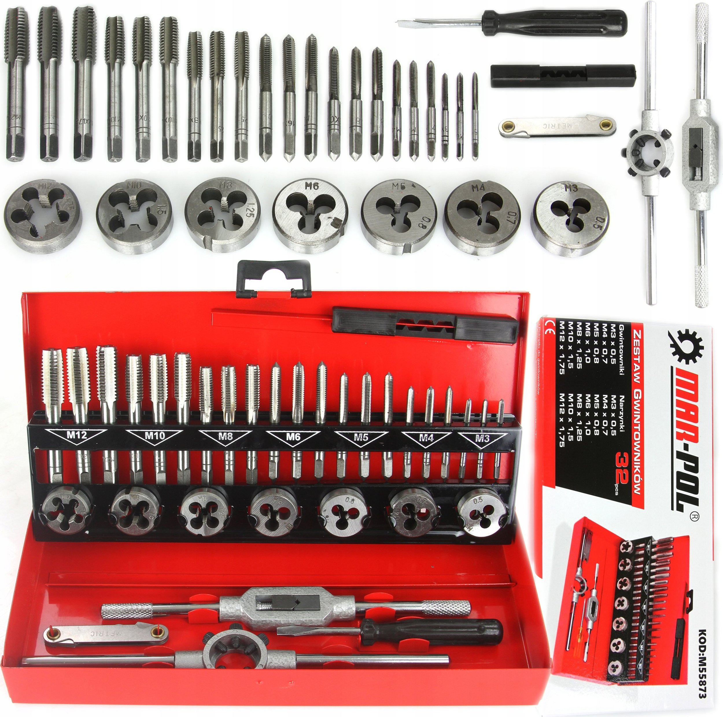 Geko GWINTOWNIKI+NARZYN. kpl.32cz /GEKO