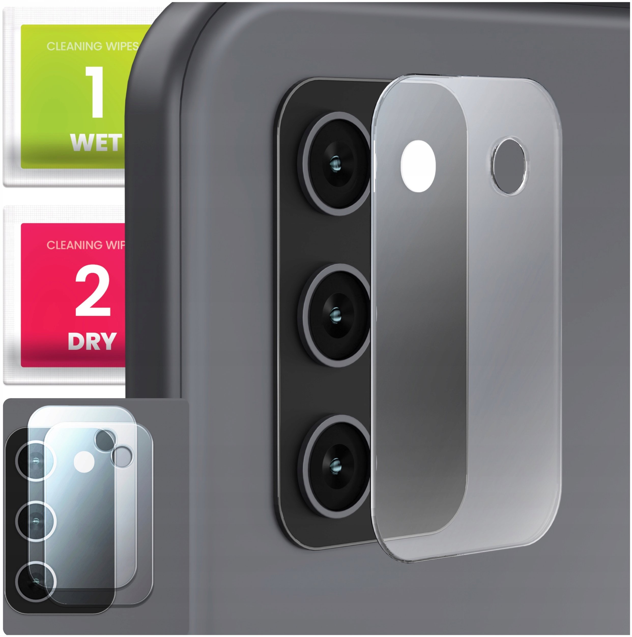 2-PAK Szkło Na Aparat Do Samsung Galaxy A02s (Hartowane, Na Obiektyw, 9H)