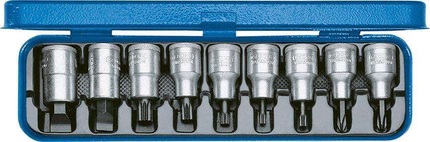 Wkrętakowa końcówka wym. zestaw 1/2" 9-częściowy INX 19 PM Gedore