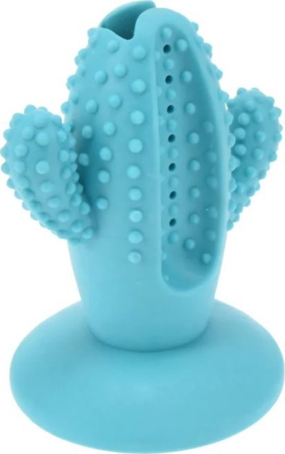 Koopman Gumowa zabawka dla psa na smakołyki z przyssawką 10,5x9,5x13,8cm kaktus