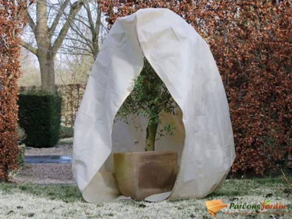 Nature Nature Kaptur ochronny na rośliny z zamkiem, 70 g/m, beżowy, 2x2,5 m