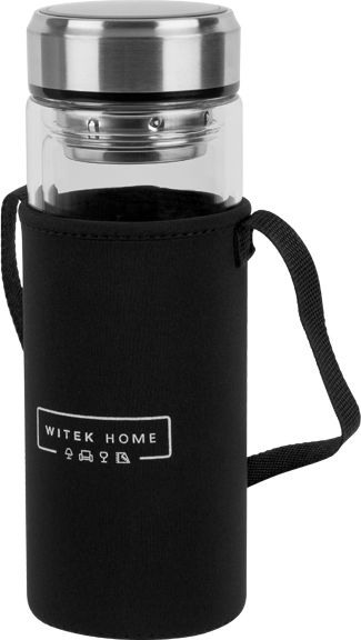 Witek Home Butelka z sitkiem czarna 1000 ml