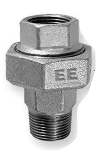 Odlewnia Zawiercie Dwuzłączka płaska U2 nakrętno-wkrętna 3/4" ocynk