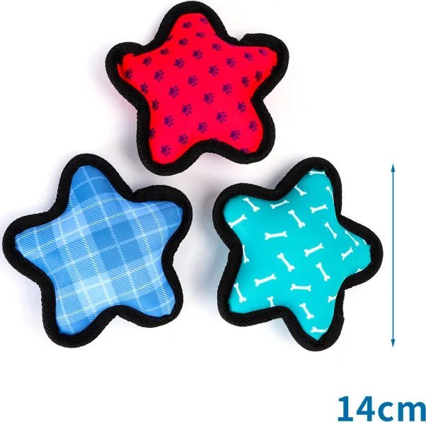 Nobleza Pluszowa zabawka zielone/czerwone/ niebieskie gwiazdy Pluszowa zabawka zielone/czerwone/ niebieskie gwiazdy