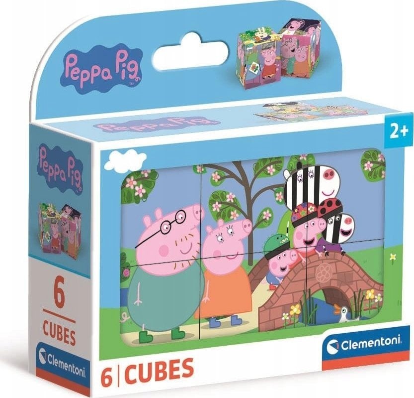 Clementoni CLE Cubi klocki 6 Świnka Peppa 40659