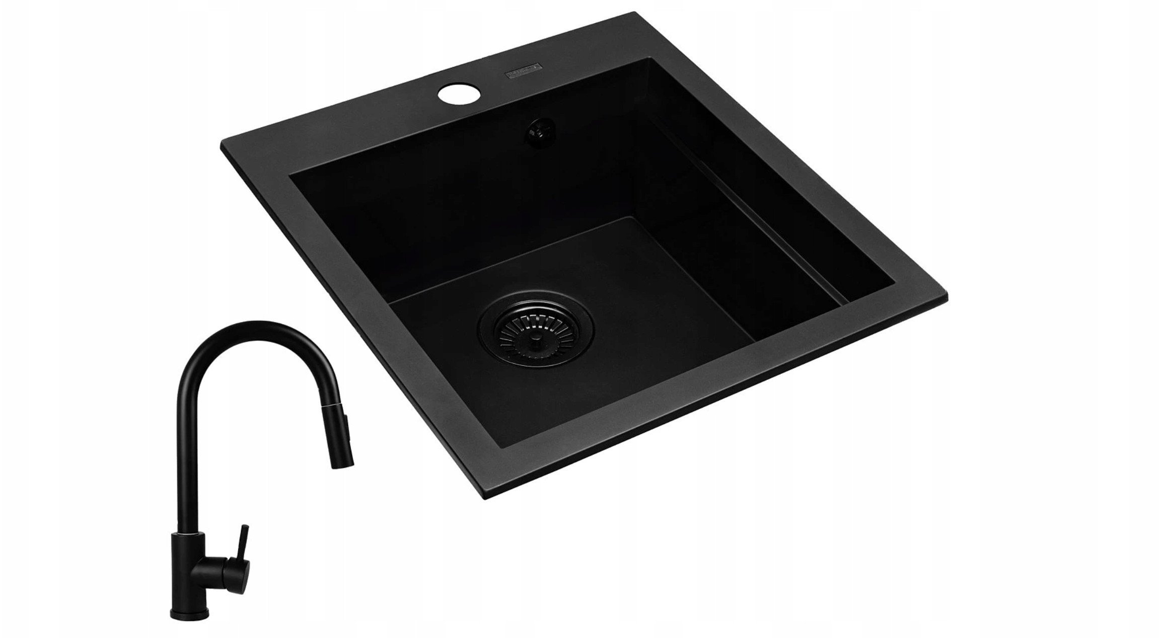 Zlewozmywak Pyramis Zestaw Pyramis SIROS 47x51,5 1B+IDEA black edition