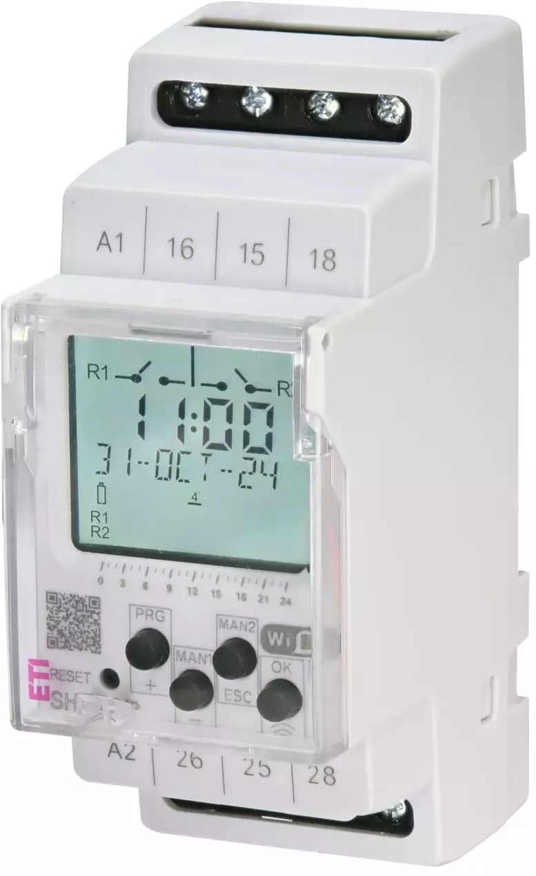 Zegar sterujący astronomiczny z programowaniem przez WiFi SHT-13/2 UNI, 002470305