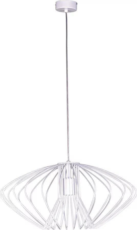 Lampa wisząca Lumes Biała loftowa lampa wisząca druciana - S544-Dawix