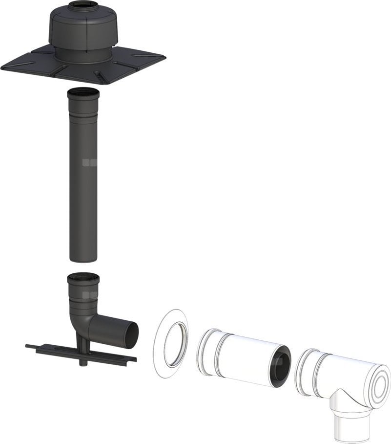 Concept Zestaw szachtowy 80/125 z trójnikiem rozszerzającym 60/100 - 80/125 PP