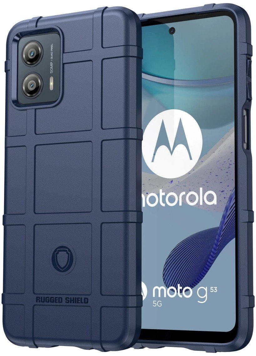 Etui Rugged Shield SUPERO do Motorola Moto G53, niebieskie