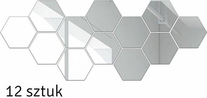 Aptel AG543D PANELE ŚCIENNE LUSTRA AKRYLOWE 17,5x15,5cm DEKORACJA 12szt