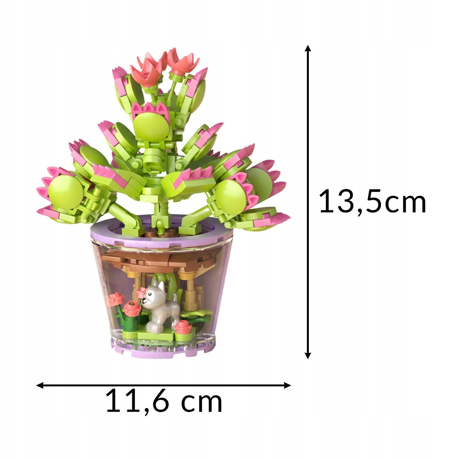 Klocki konstrukcyjne - kwiaty 172el. 26459