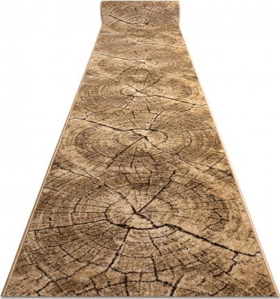 Dywany Łuszczów Chodnik KARMEL Tronko Pień drzewo drewno - orzech 80 cm, 80x740 cm