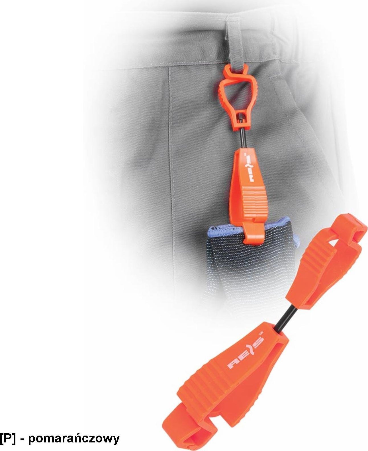 R.E.I.S. GLOVE-CLIP01 - Klips. - pomarańczowy