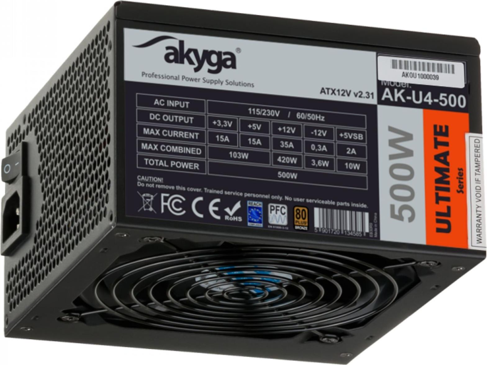 Zasilacz Akyga Ultimate 500W (AK-U4-500)