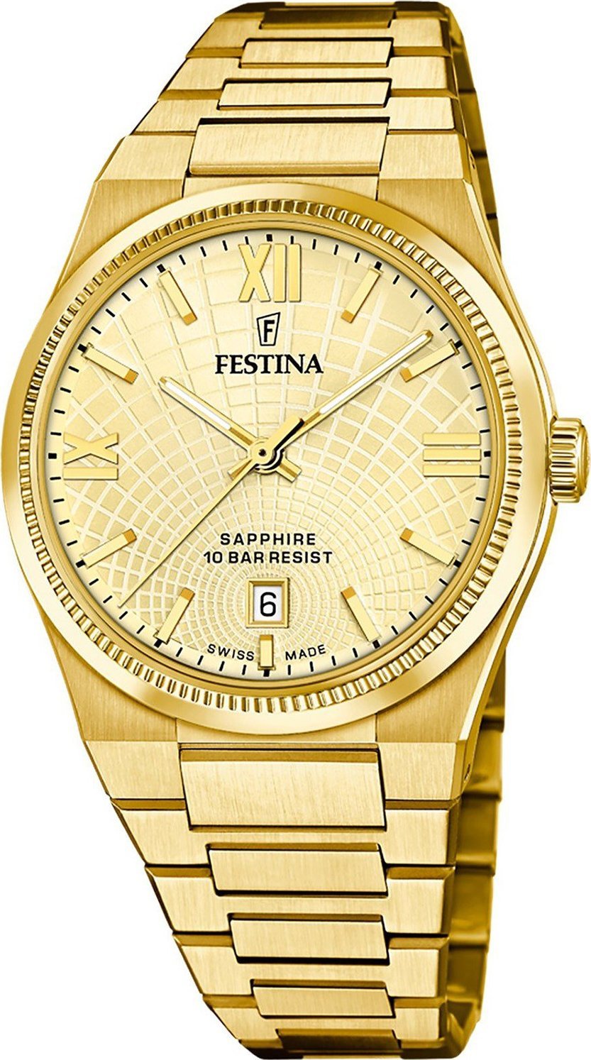 Zegarek damski Festina F20057-2 złoty