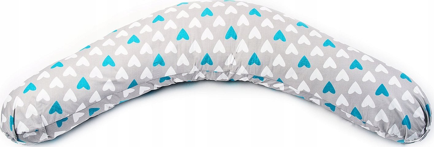Sensillo Poduszka - Rogal ciążowy XL- Serca turkusowe