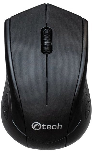 C-TECH myš WLM-07, bezdrátová, 1200DPI, 3 tlačítka, USB nano receiver, černá