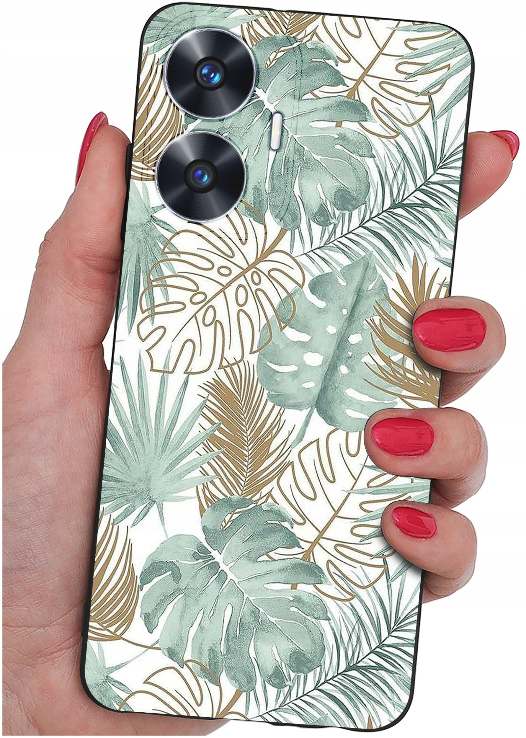 ETUI do Realme C55 WZORY |SILIKONOWE MATT CASE + SZKŁO 9H