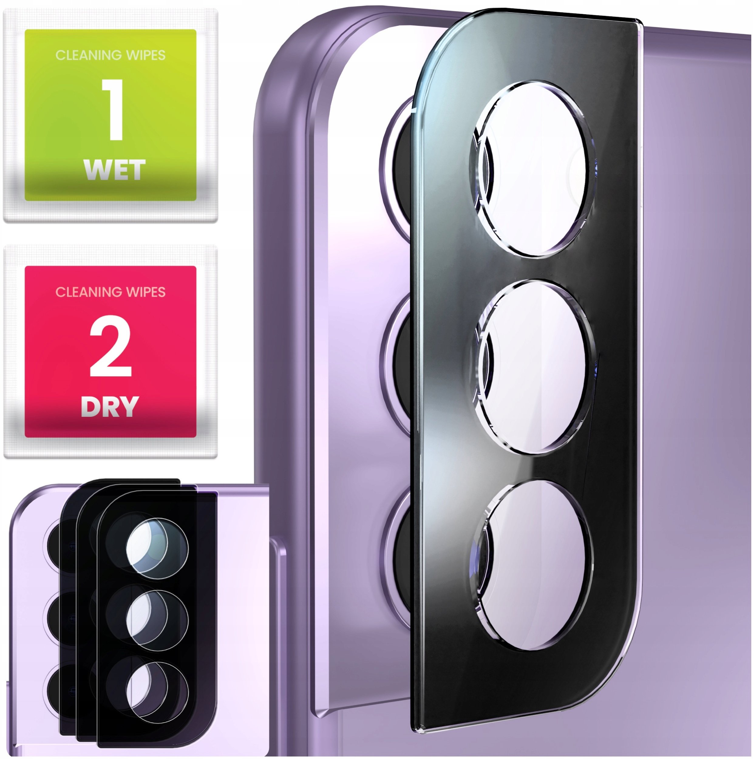 3-PAK Szkło Na Aparat Do Samsung Galaxy S22 / S22 Plus (Hartowane, 9H)