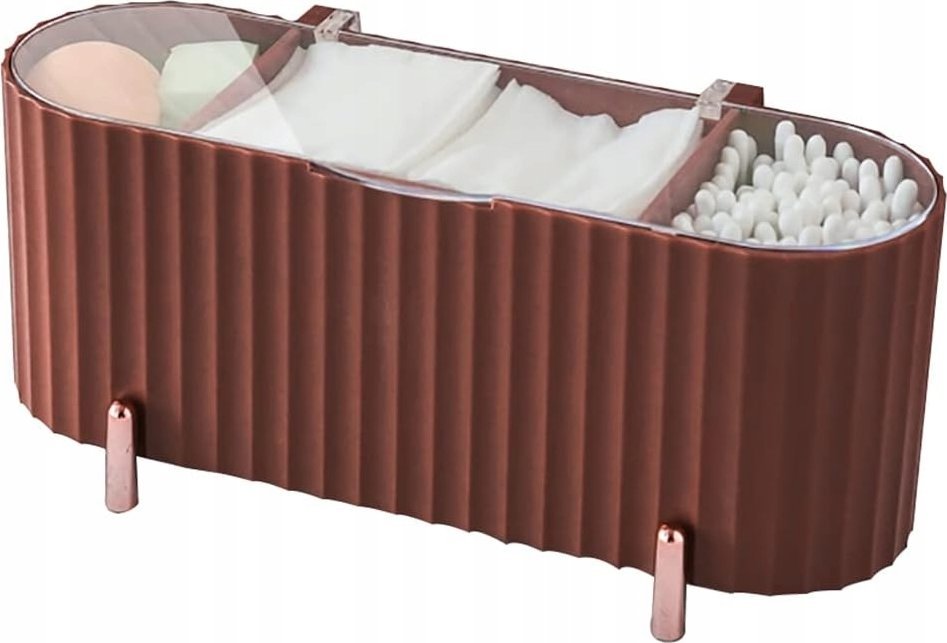 ORGANIZER NA WACIKI PATYCZKI USZU KOSMETYKI AKCESORIA MAKIJAŻU F26 BRĄZOWY