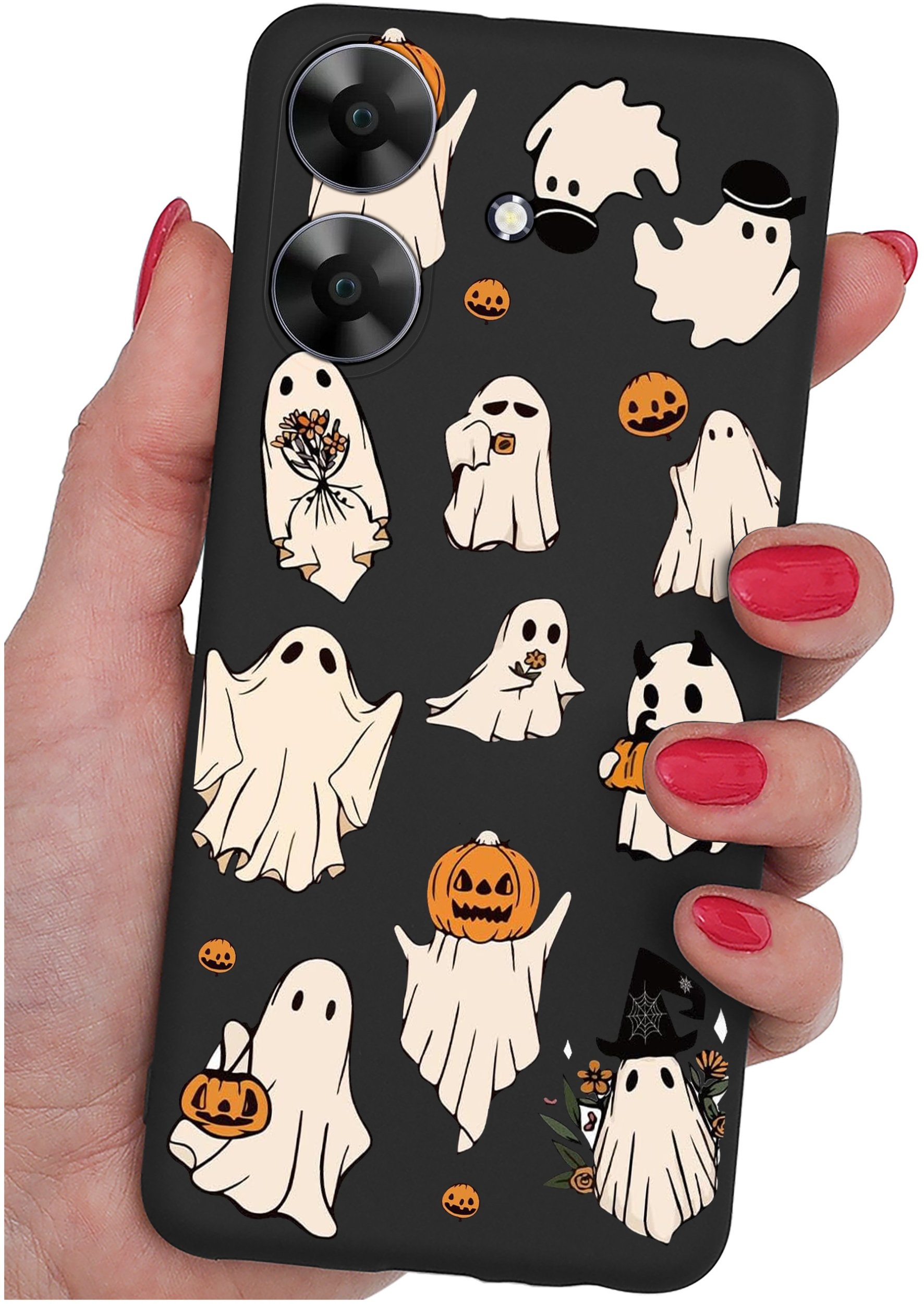 ETUI do Realme Note 60 CASE WZORY | SILIKONOWE MATT CASE + SZKŁO 9H