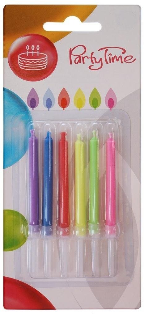 Świeczki urodzinowe z kolorowym płomieniem 6szt