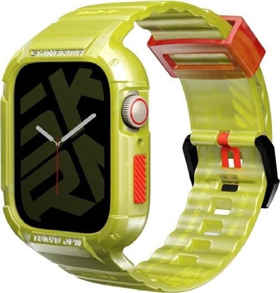 Skinarma pasek+etui Saido 2in1 Apple Watch 45/44mm żółty/yellow neon
