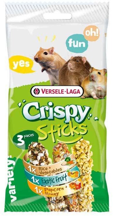 Kolby dla chomików, myszy, szczurów Versele Laga Chrispy Sticks 3 szt. 165 g