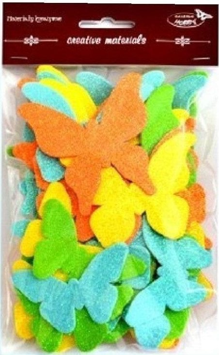 Motyle brokatowe 52szt