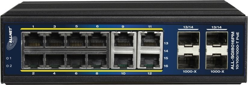 Switch Allnet 12+4P ALLNET ALL-SGI8016PM POE+ M industrial