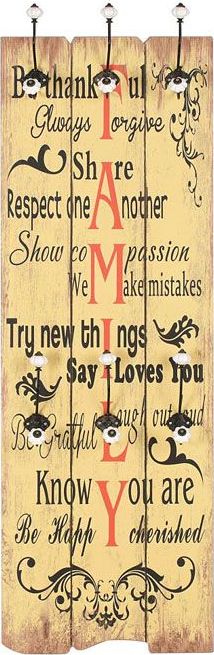 Elior Wieszak ścienny z napisami Marelo 6X