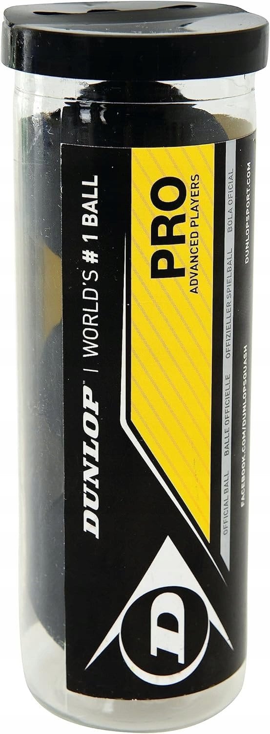 SQUASH BALL DUNLOP PRO 2 YELLOW DOTS