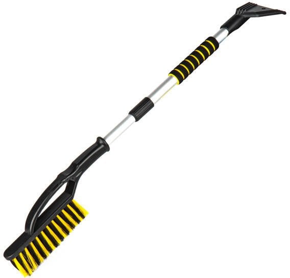 Szczotka zmiotka skrobaczka do szyb śniegu lodu mosiężna teleskopowa futura basic 87-115 cm