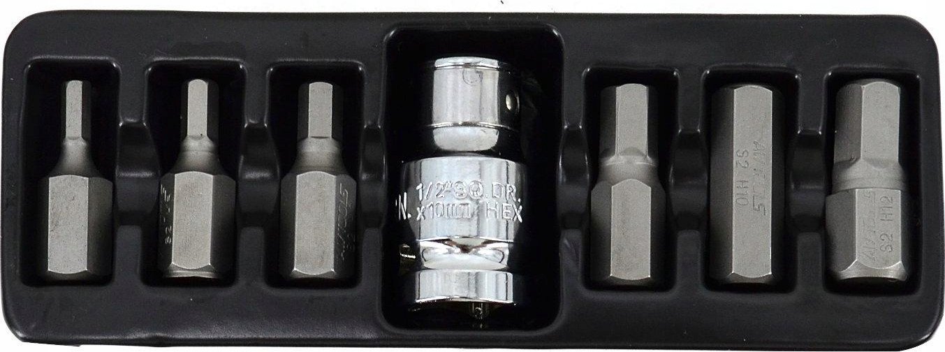 AWTools AWTOOLS KOŃCÓWKI IMBUSOWE 7elem. 4-12m m + ADAPTER BL AW35112BL